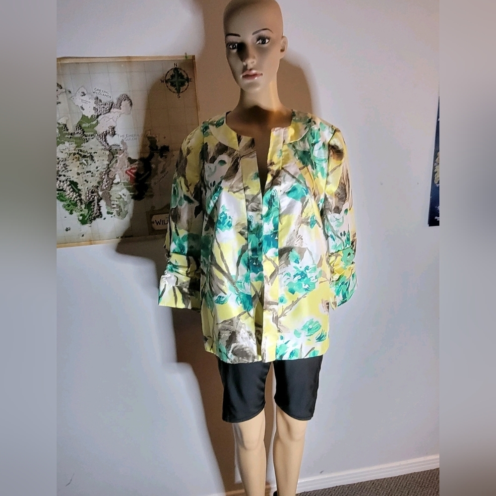 Vintage TanJay Floral Blazer, size 10